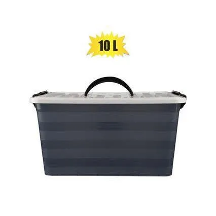 10L Storage Container Picnic Basket Grey with Carry Handle