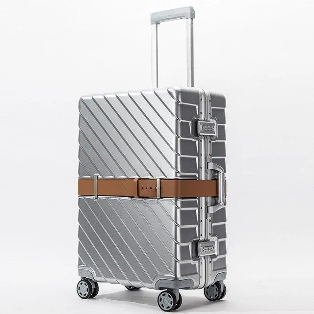 20'24'28' Aluminum Frame Spinner Luggage Carro Carry-On Cabin Tsa Lock Travel Trolley Koffer