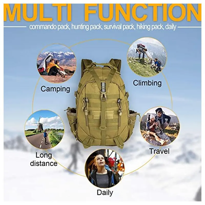 45L Outdoor Tactical Backpack CF-113 BROWN