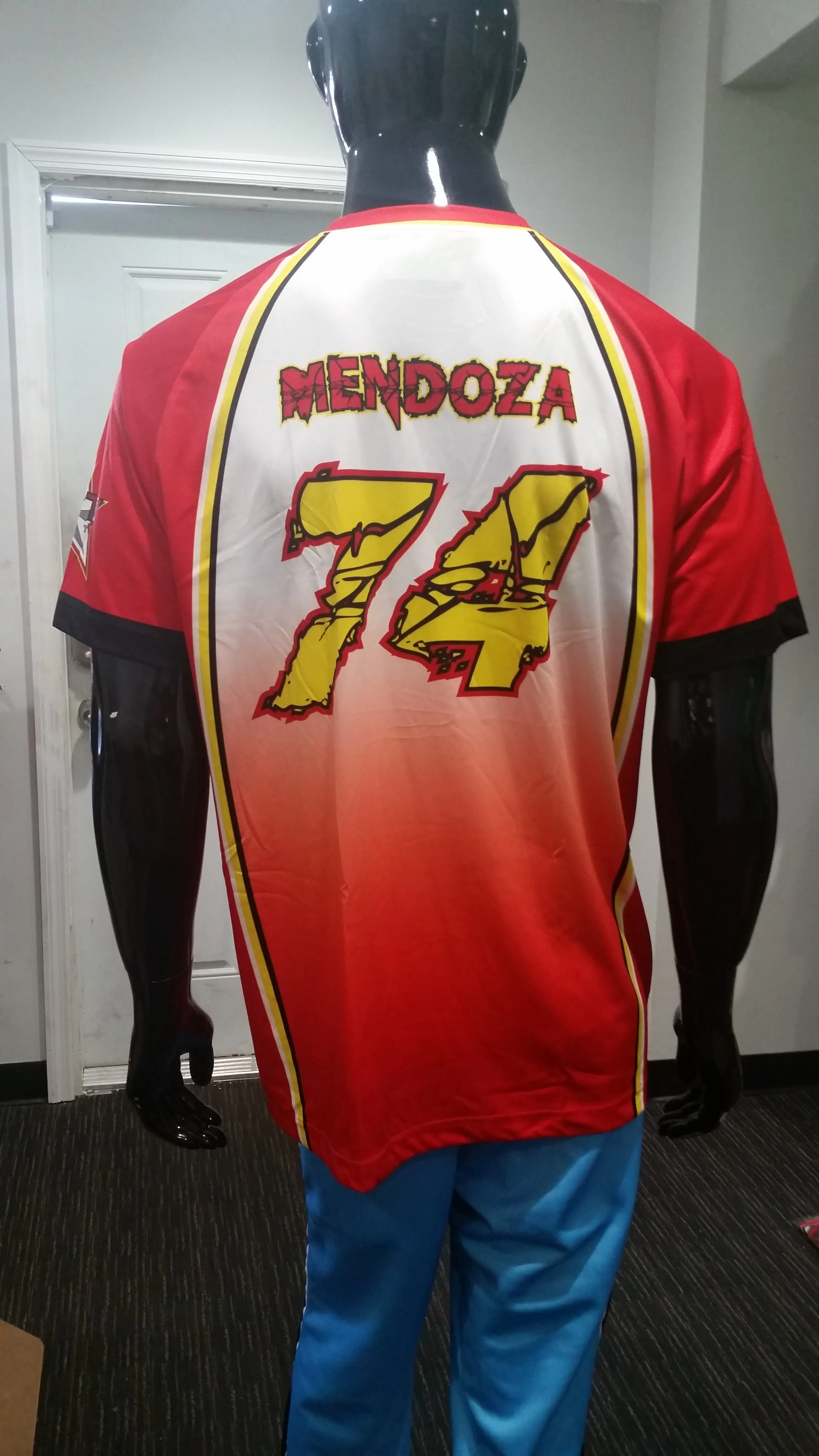 Aftershock, Blue, Red - Custom Full-Dye Jersey