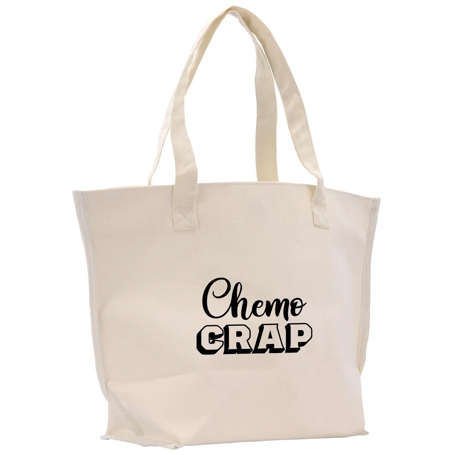 Chemo Crap Bag Cotton Canvas Hand Bag Multipurpose Hand Bag Weekender Bag Gift for Her Outdoor Bag Cancer Hand Bag (CCB1001)