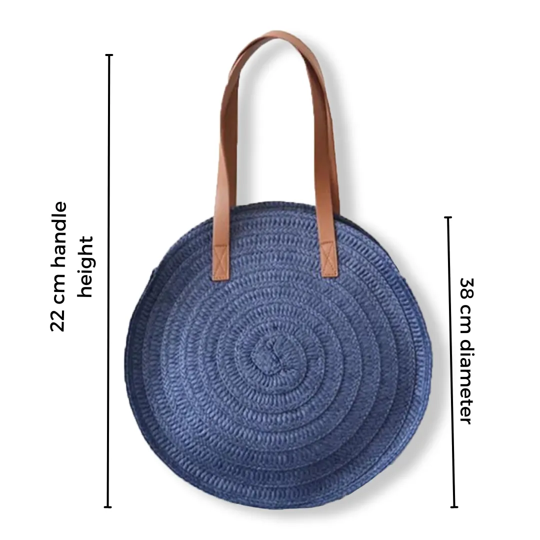 Chokore Round Beach Bag in Blue