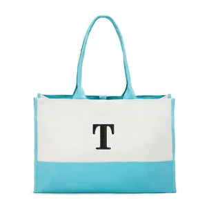 Colorblock Tote - Garden Collection Robin's Egg Blue