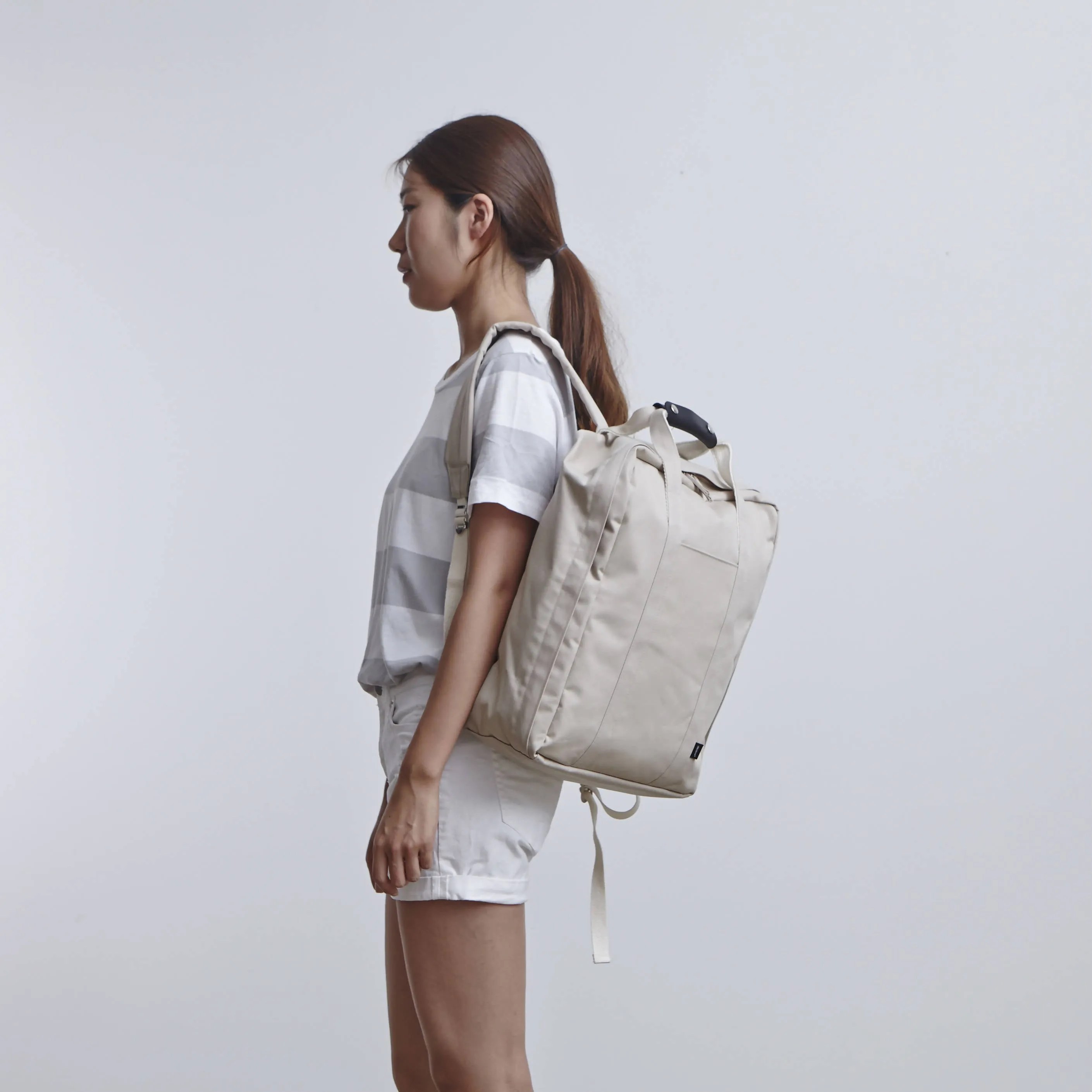 Compact Trunk Backpack Light Beige