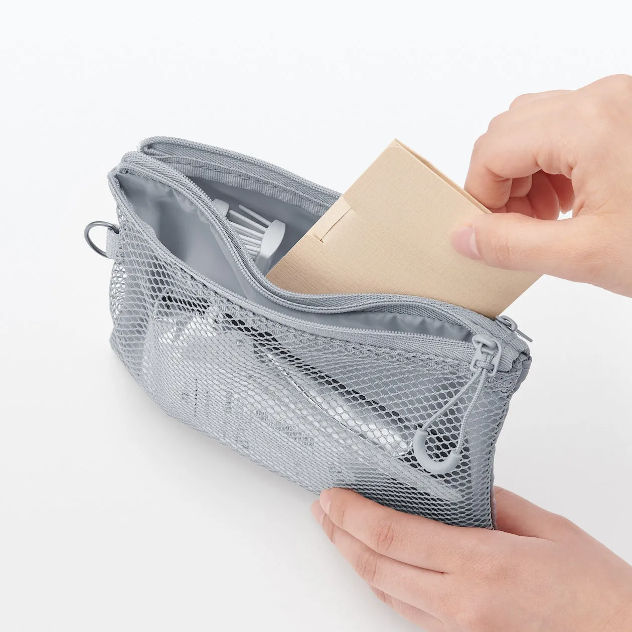 Compact Two-Zipper Travel Pouch