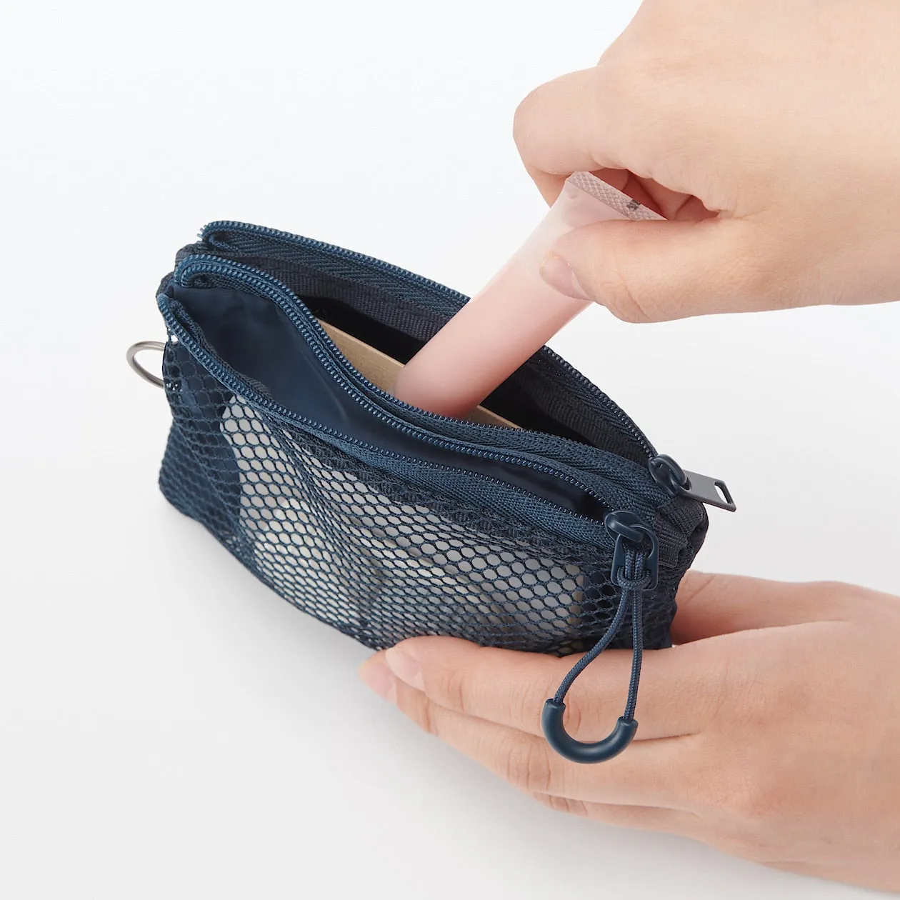 Compact Two-Zipper Travel Pouch