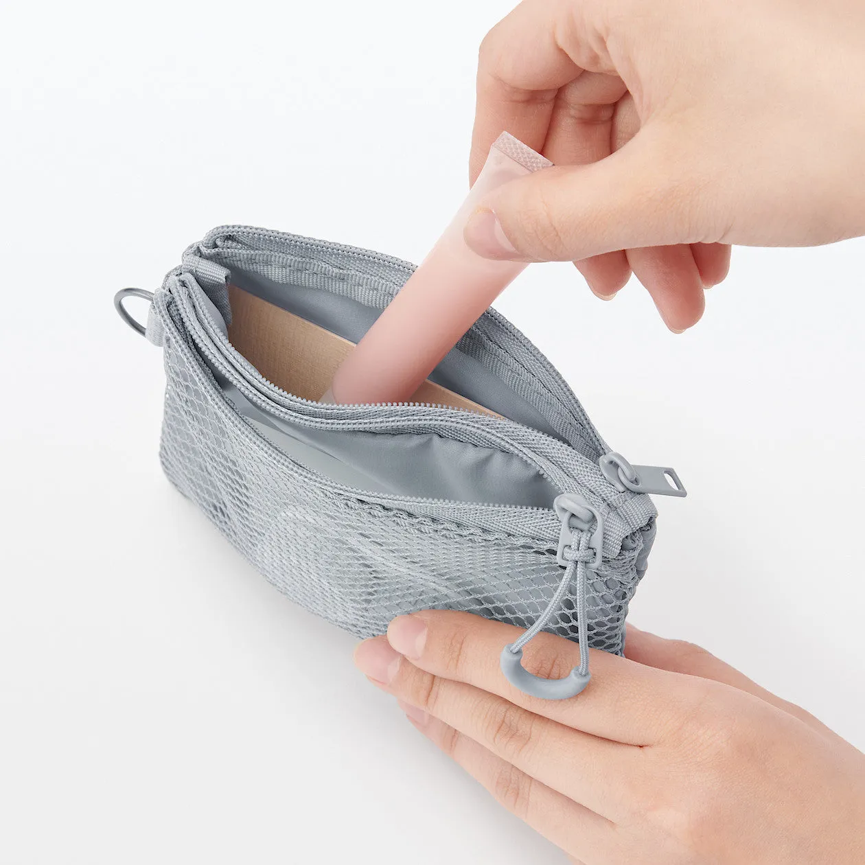 Compact Two-Zipper Travel Pouch