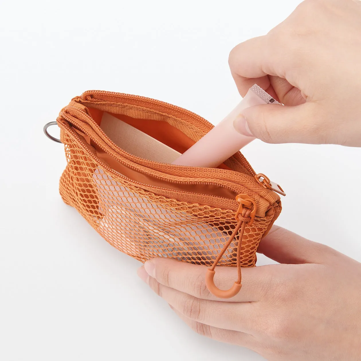 Compact Two-Zipper Travel Pouch