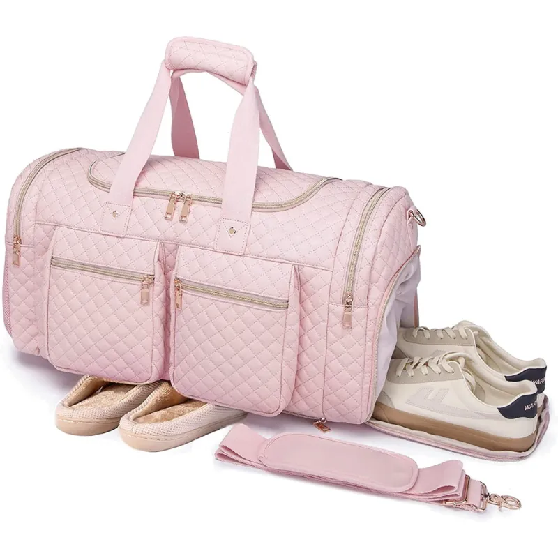 Deluxe Quilted Duffle Bag For Travel