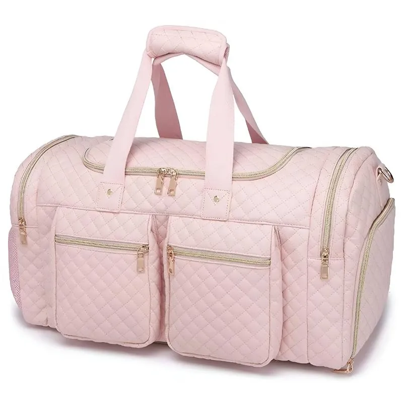 Deluxe Quilted Duffle Bag For Travel