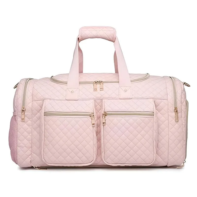 Deluxe Quilted Duffle Bag For Travel