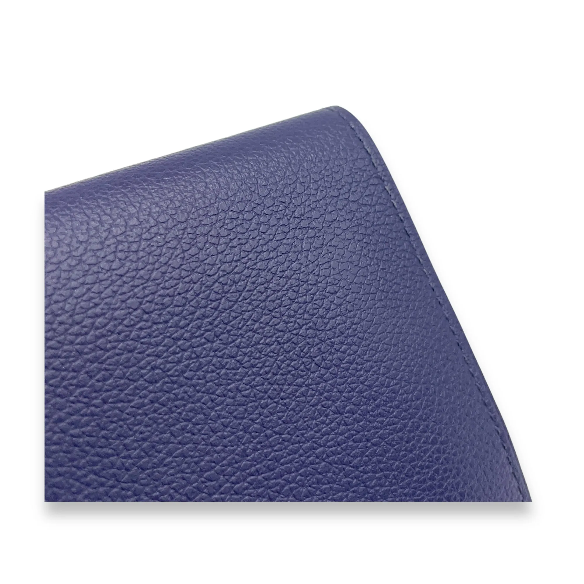 Dogon Compact Bleu Encre in Calfskin, Palladium hardware