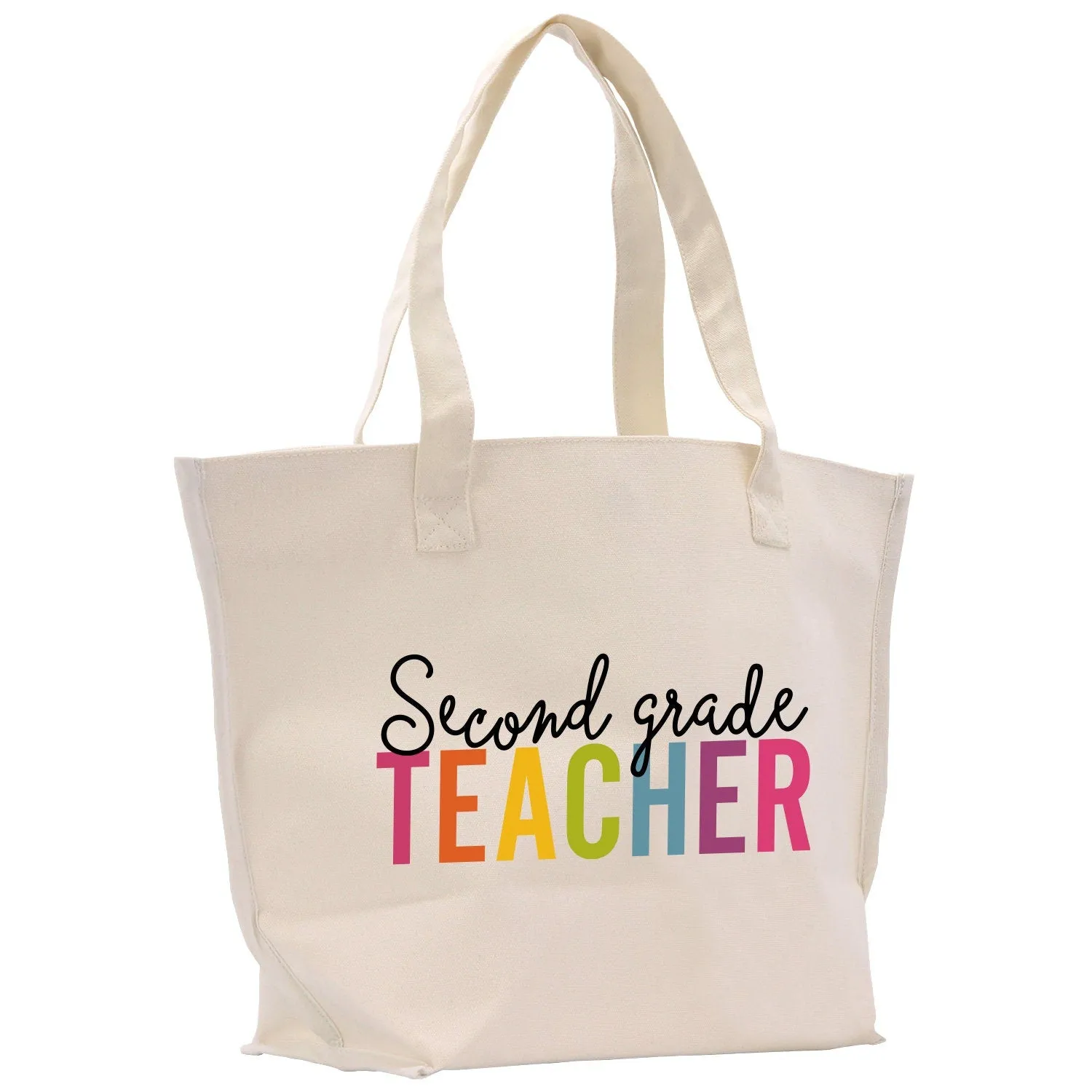 First Grade Teacher Cotton Canvas Tote Bag Gift for Teachers Teacher Life Tote Bag Teacher Appreciation Gift Bag