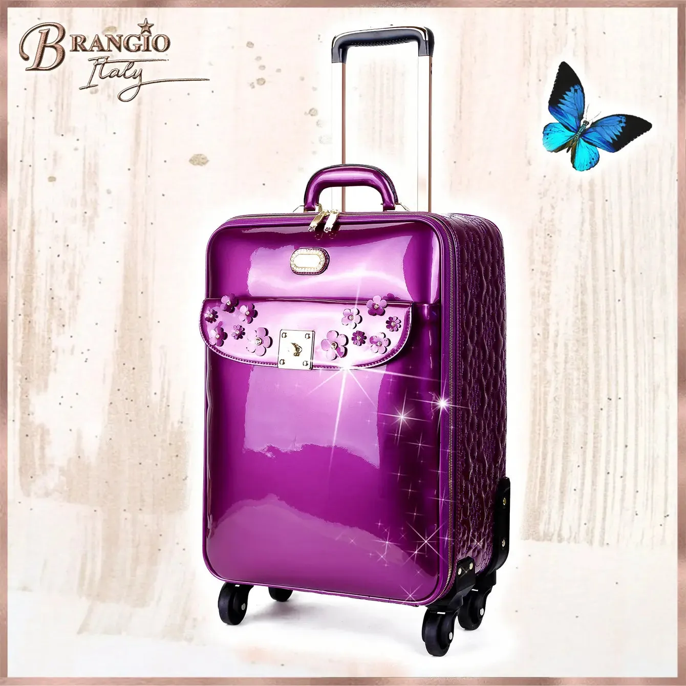 Floral Sparx Light Weight Spinner Luggage