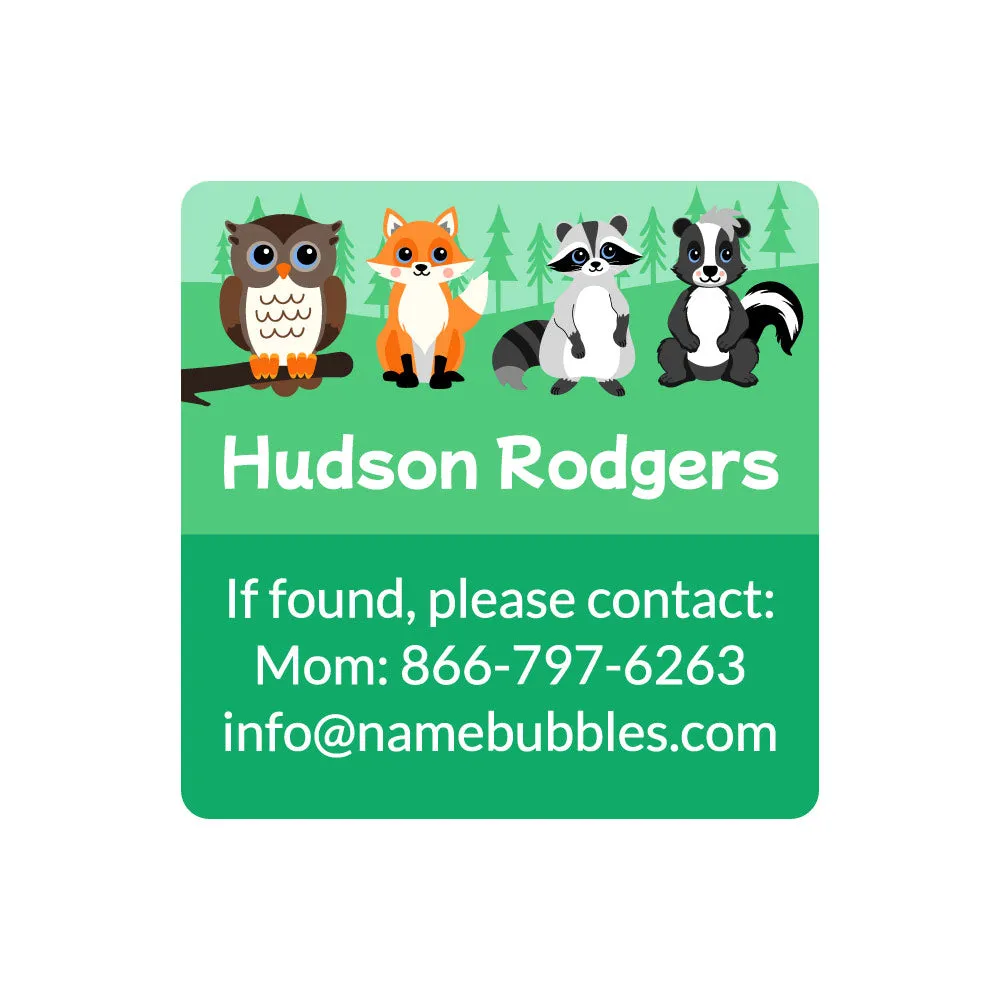 Forest Animals Contact Labels