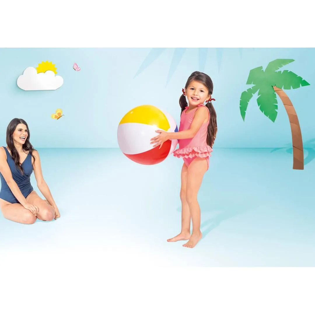 Glossy Panel Inflatable Beach Ball - 20Inch Diameter