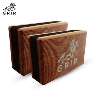 Grip High Density EVA Foam Blocks To Support And Deepen Poses, That Improves, Strengthen, Aid Balance And Increase Flexibility - Lightweight | Odor Resistant | Set Of 2 | Brown Color