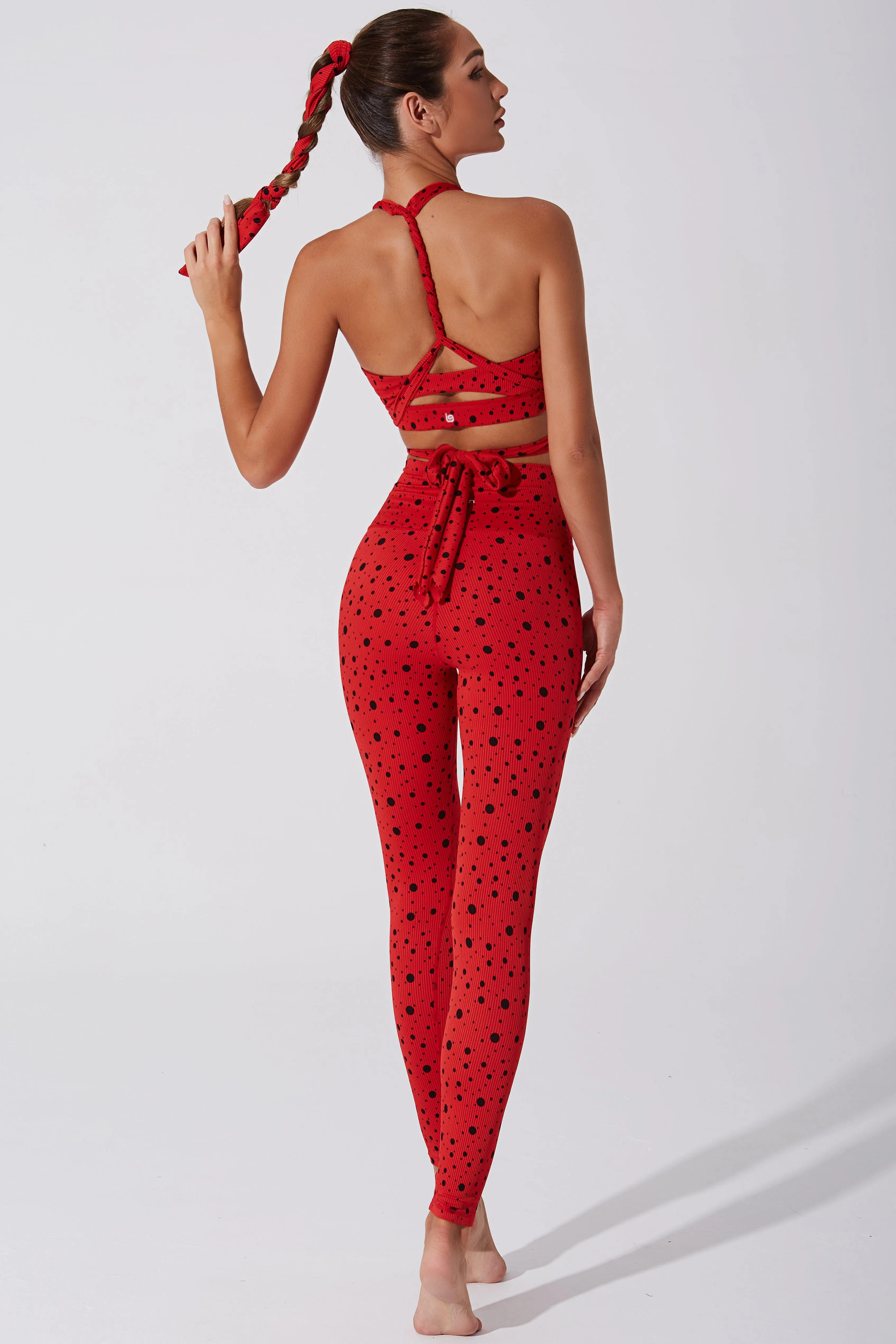 Hafwen Polka Dots Legging - Savvy Red