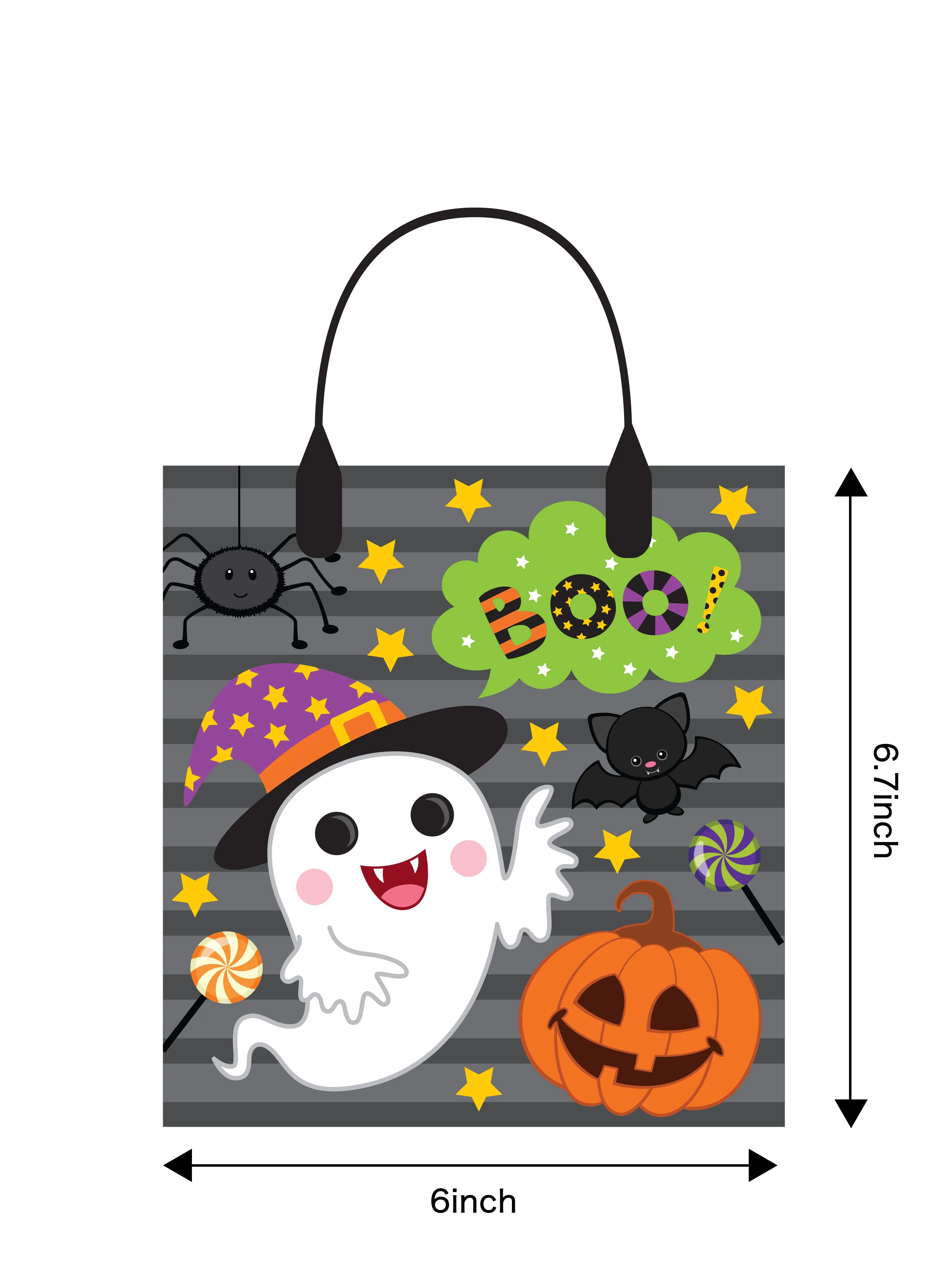 Halloween Party Favor Treat Bags - Set of 6 or 12