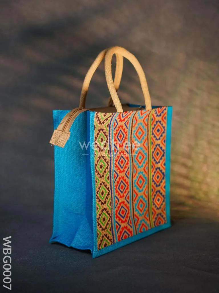 Jute Bag with Multi-colour Stripes - WBG0007