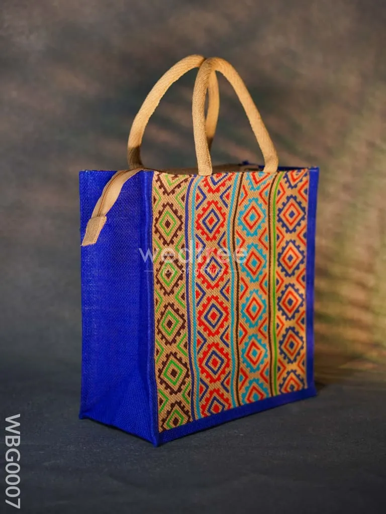 Jute Bag with Multi-colour Stripes - WBG0007