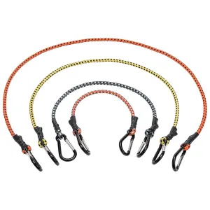 Keeper Carabiner Style Bungee Cord Set, 4 Sizes, 12-Pack