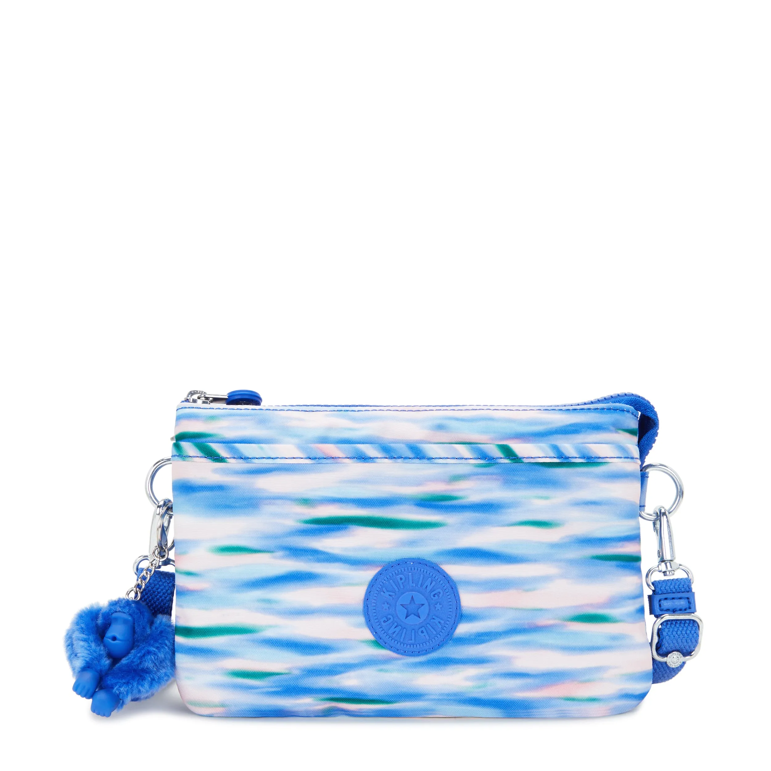 Kipling Riri Diluted Blue Large Pouch with Crossbody Strap C2I7780-TX9