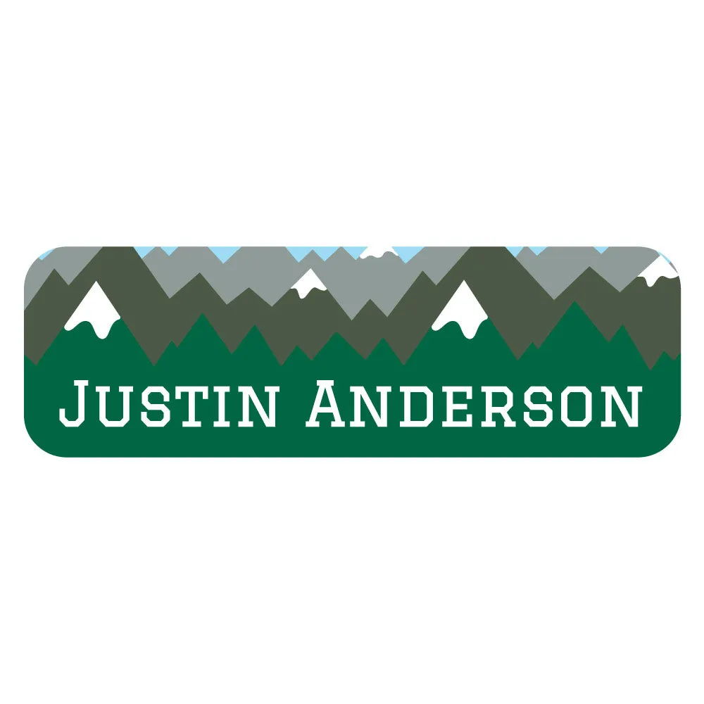 Mountain Top Large Rectangle Name Labels