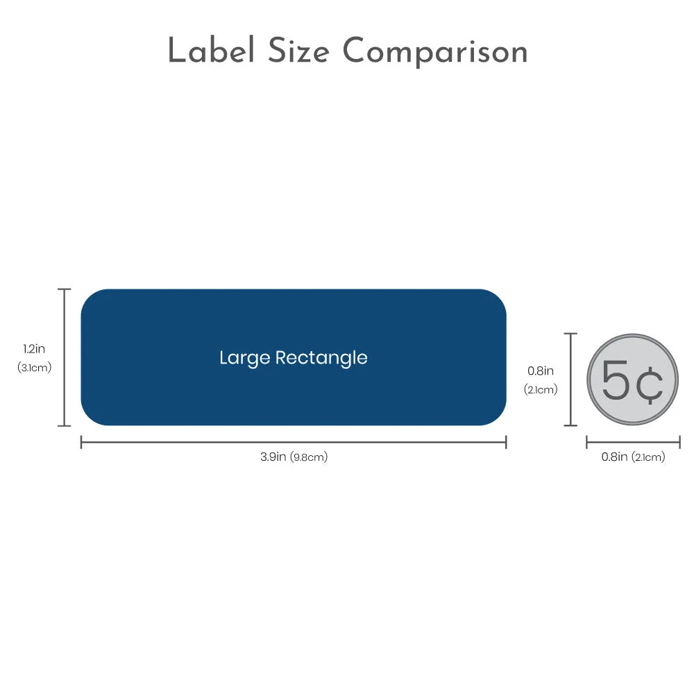 Mountain Top Large Rectangle Name Labels