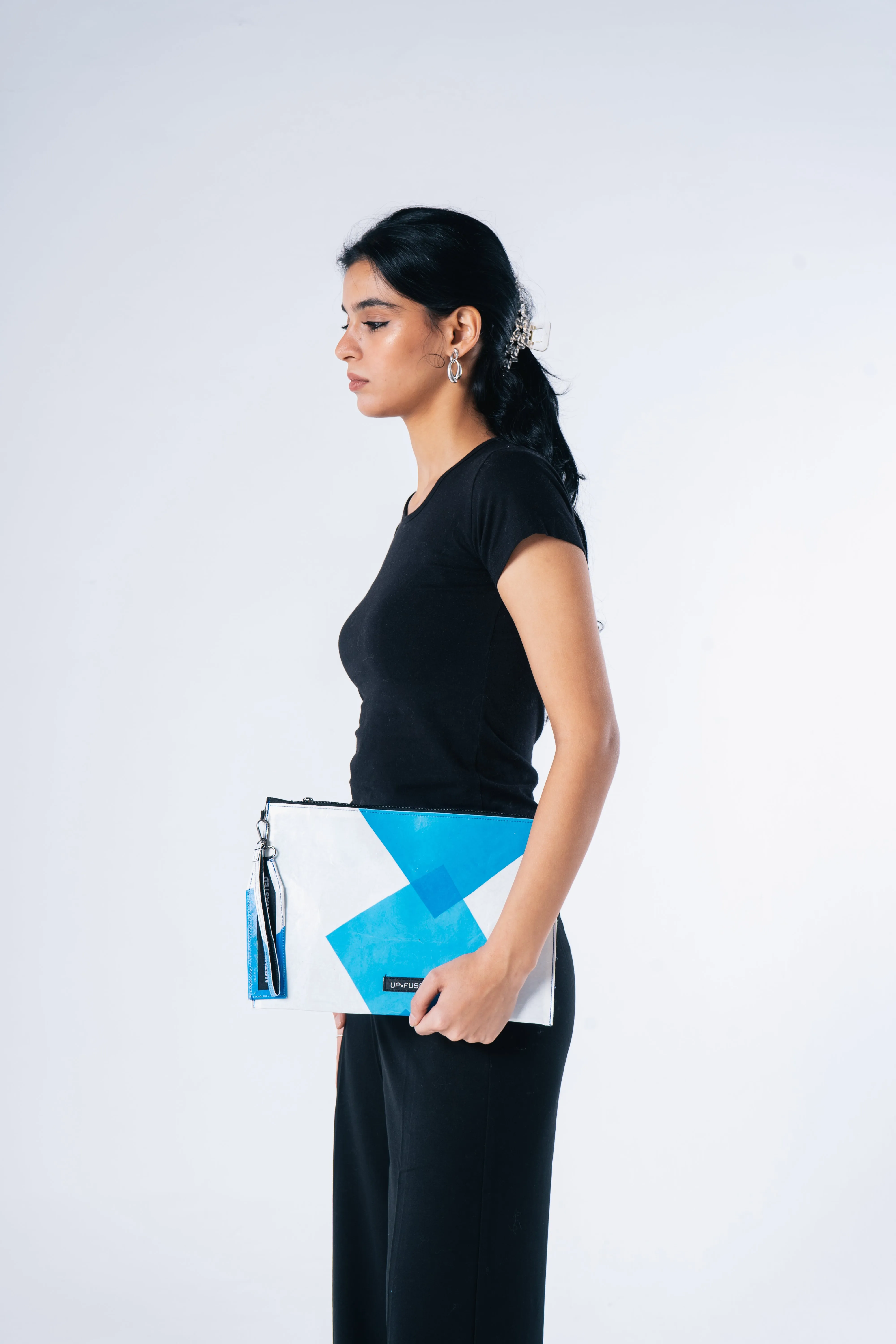 My Everyday Clutch - Blue Squares