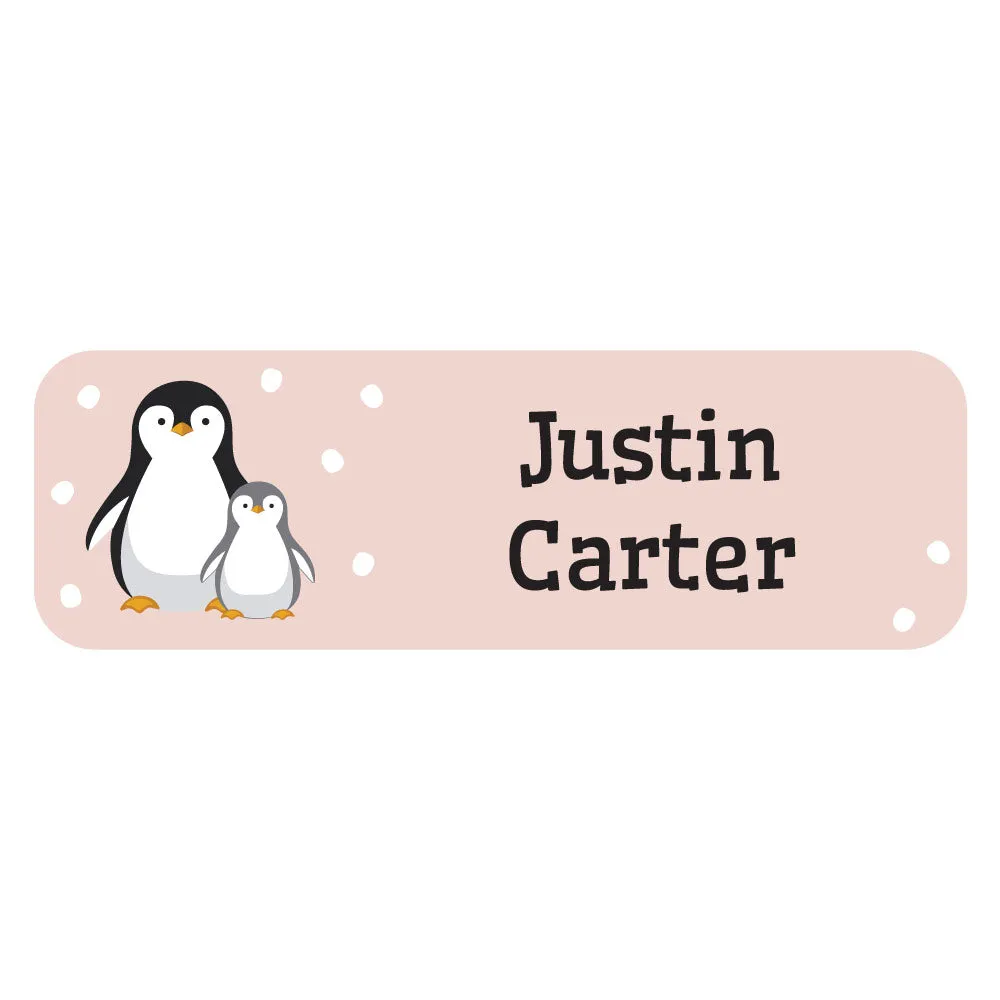 Penguins Large Rectangle Name Labels