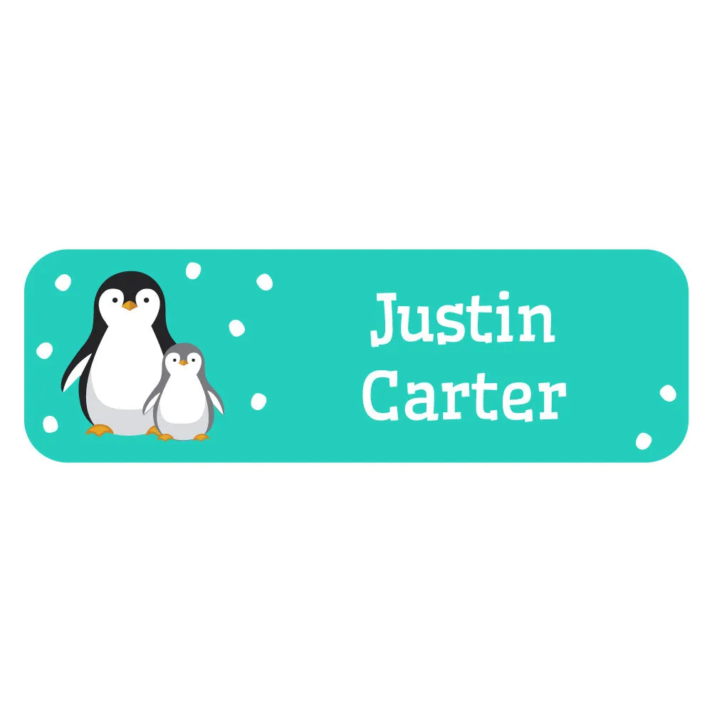 Penguins Large Rectangle Name Labels