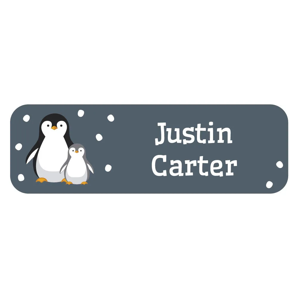 Penguins Large Rectangle Name Labels