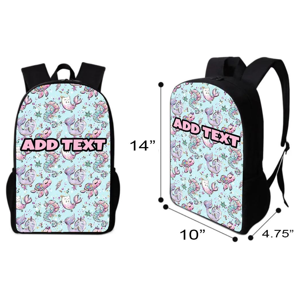 Personalized Backpacks, Lunch Bags, Duffel Bags, or Water Bottles with Full-Color - Sea Life