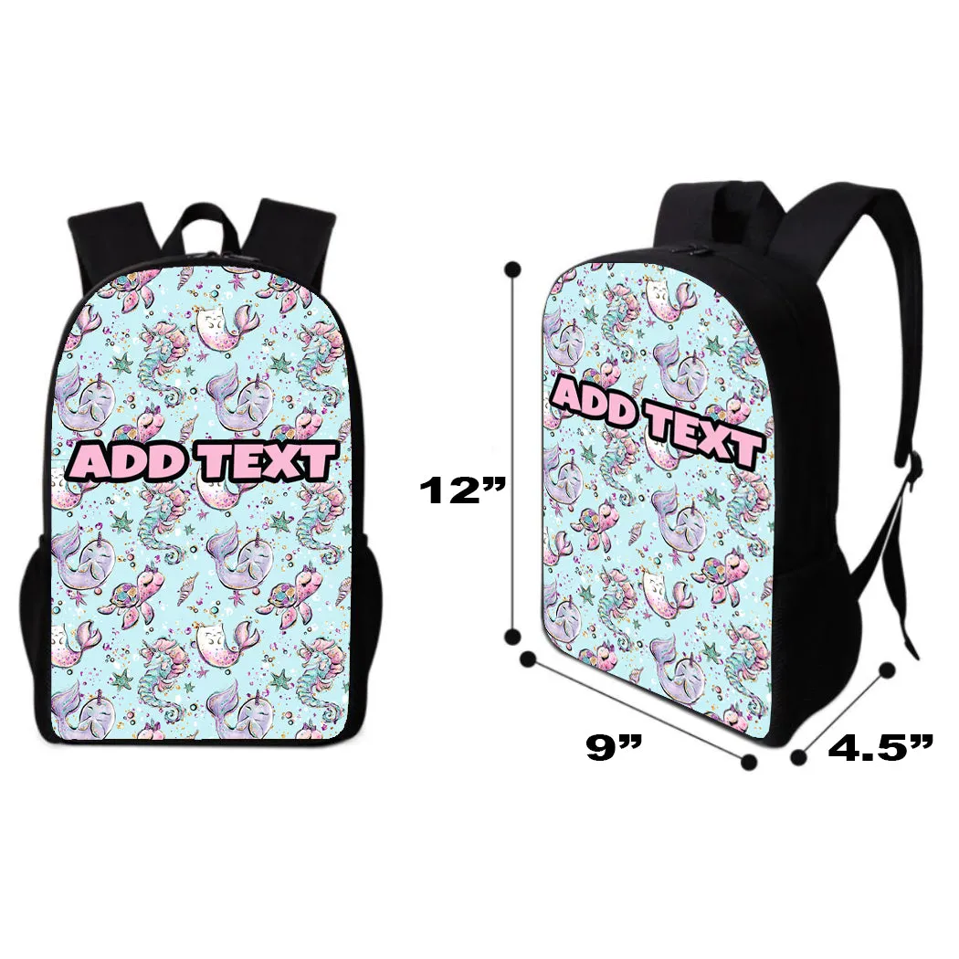 Personalized Backpacks, Lunch Bags, Duffel Bags, or Water Bottles with Full-Color - Sea Life