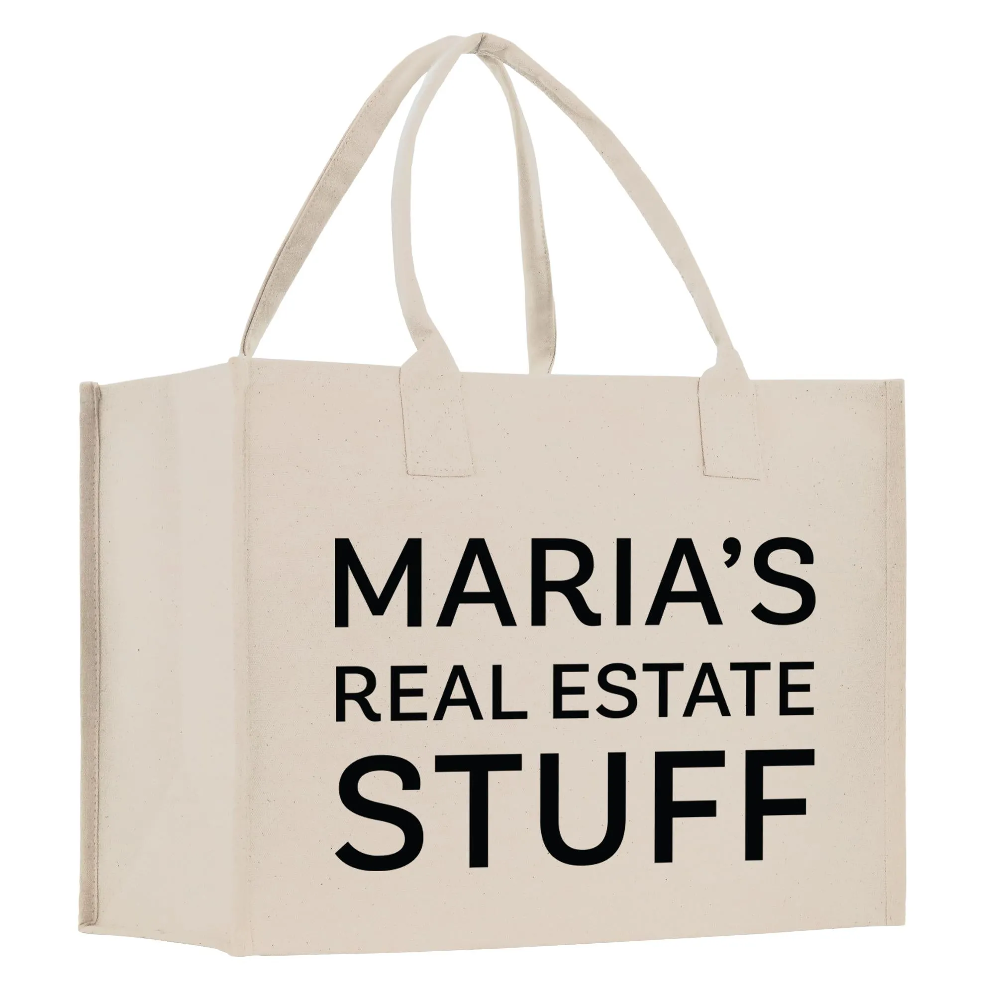 Personalized Name Real Estate Stuff Tote Bag Business Custom Real Estate Agent Gift Bulk Business Logo Realtor Swag Bag (RET1023)