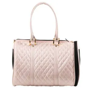 Petote Duffel Dog Carrier - Pink Quilted