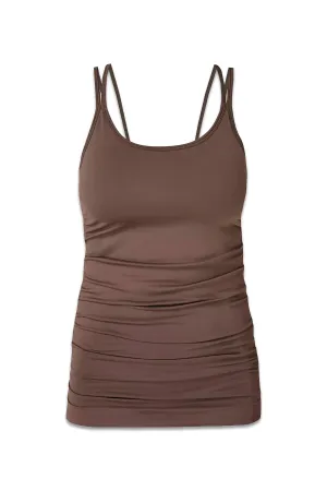 Poise Seamless Yoga Bra Tank Top, Walnut Brown