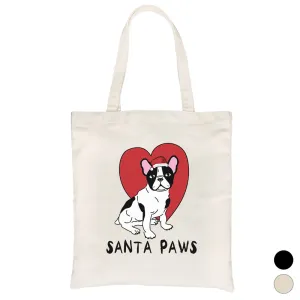 Santa Paws Canvas Shoulder Bag