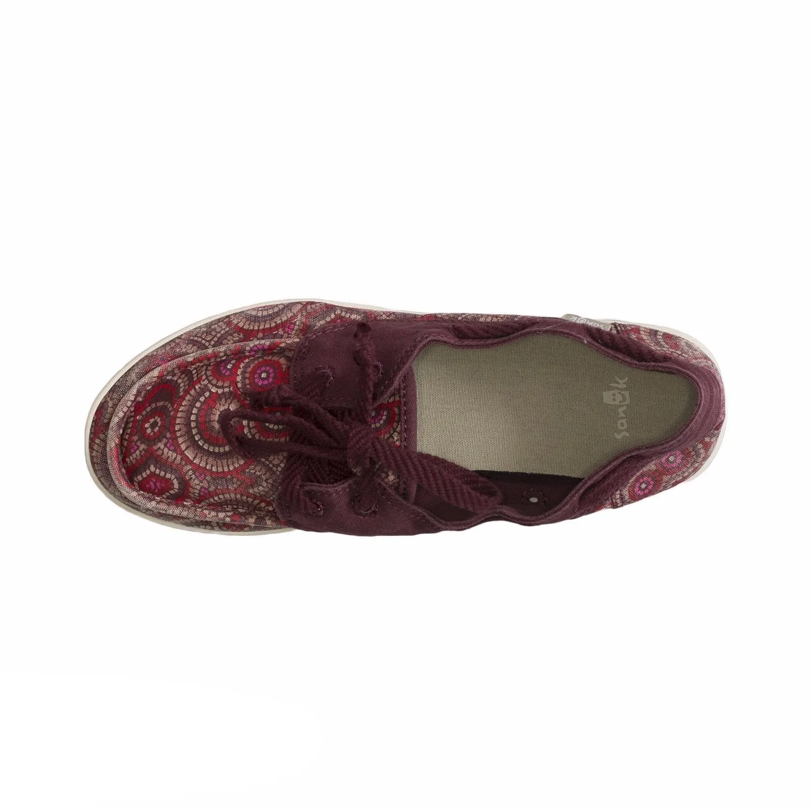 Sanuk Pair O Sail Prints Burgundy Multi Radio Love Shoes