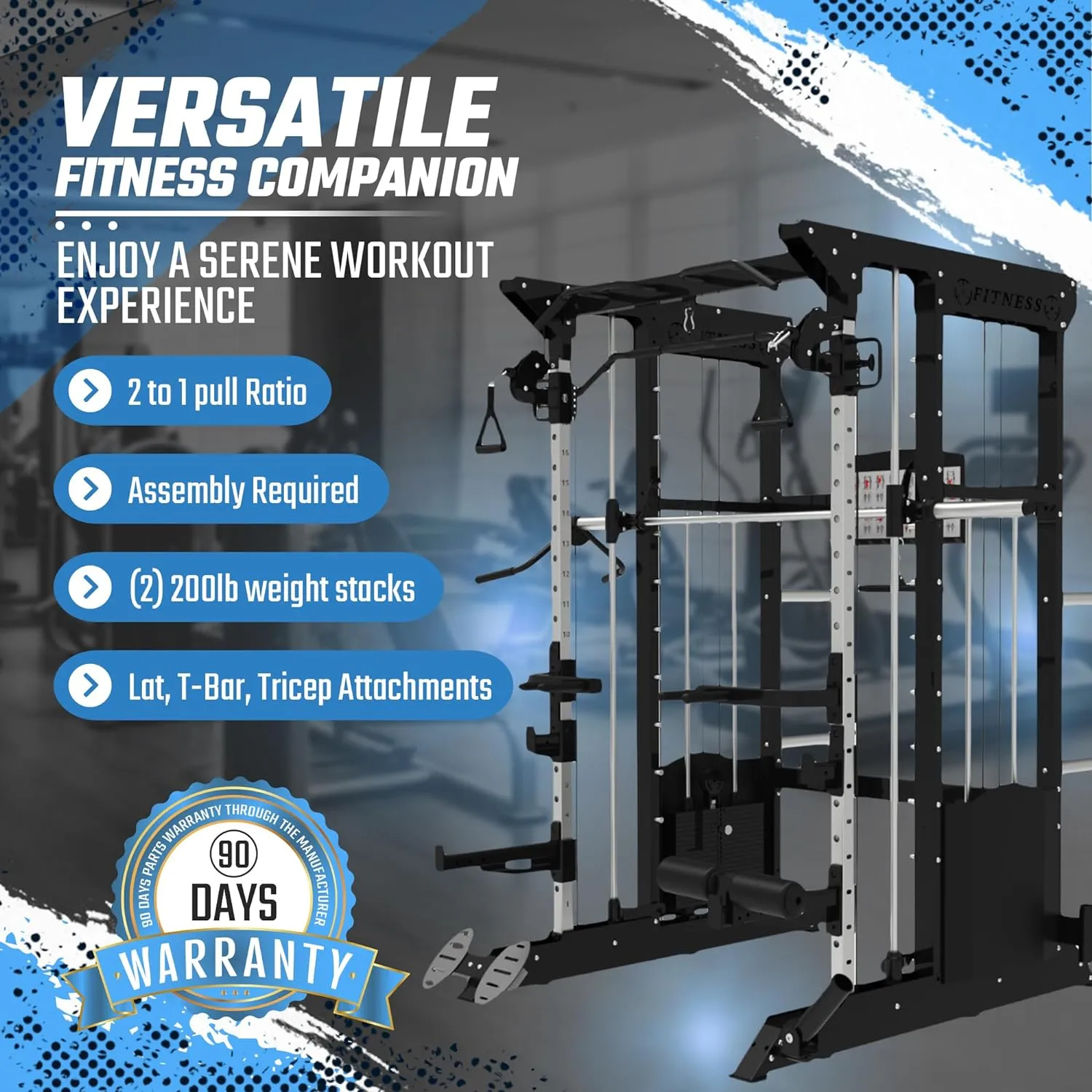 SFE Multi-Functional Trainer / Smith Machine Home Gym w/ (2) 200lb weight stacks (NEW)