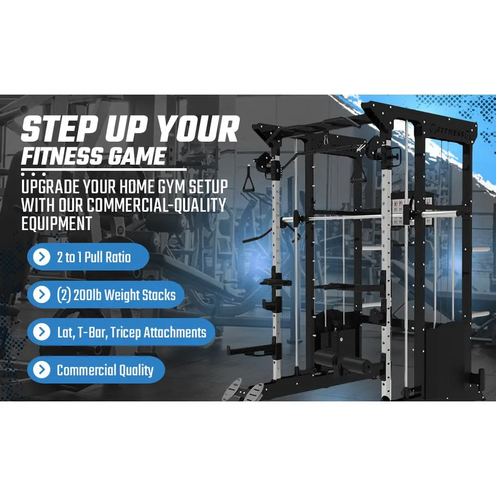 SFE Multi-Functional Trainer / Smith Machine Home Gym w/ (2) 200lb weight stacks (NEW)