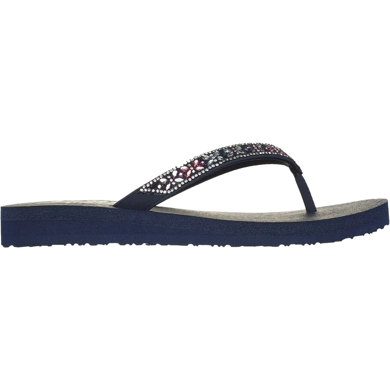 Skechers Womens Meditation - Butterfly Garden 119660-NVMT Navy/Multi Slip On Shoe