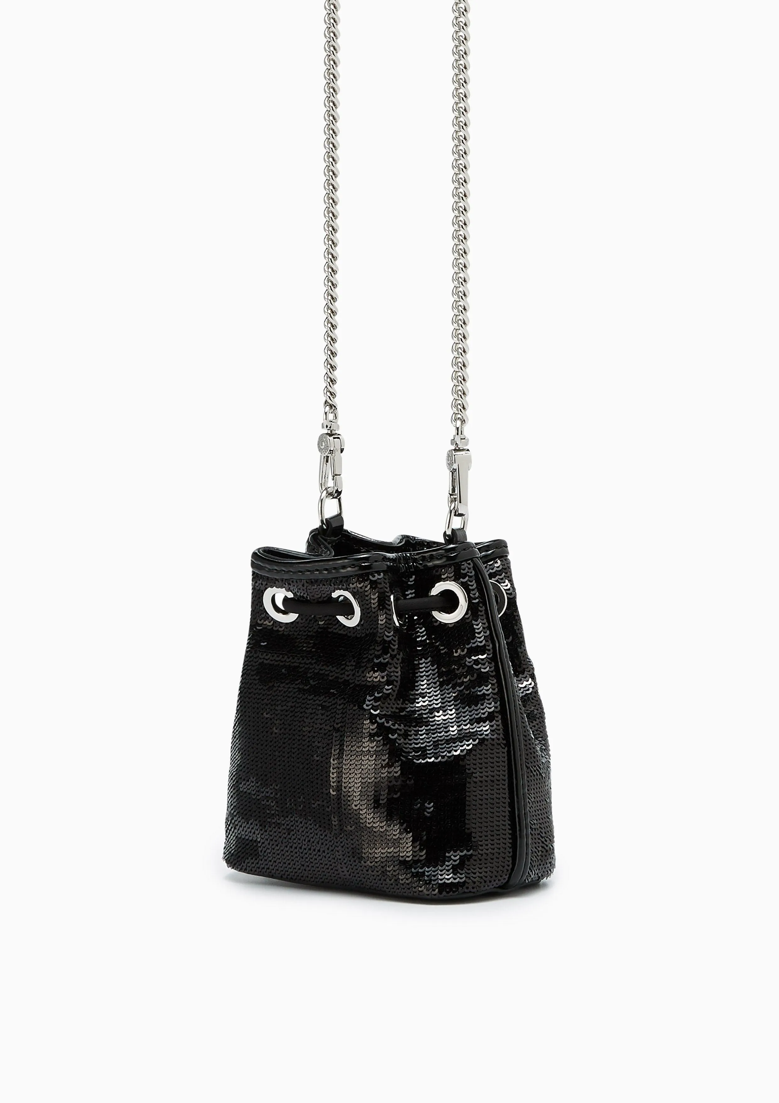 Sparkle Mini Bucket Bag Black