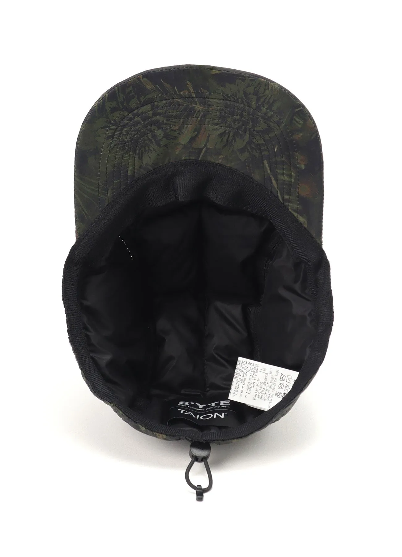 【S'YTE X TAION】DAHLIA CAMOUFLAGE QUILTED DOWN JET CAP