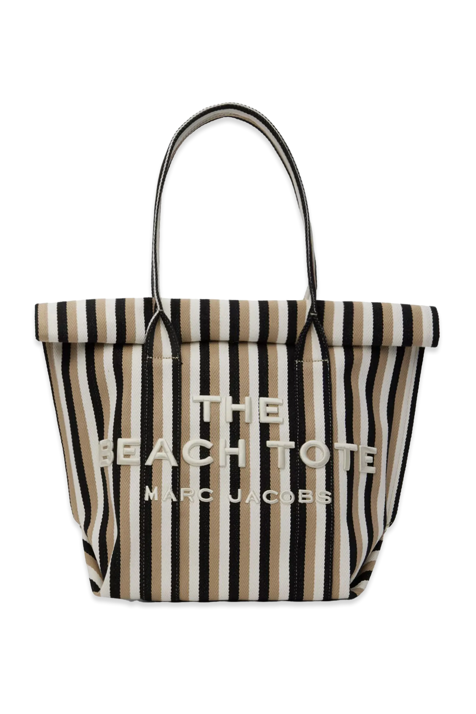 Taupe & Black 'The Striped Jacquard Beach' Tote