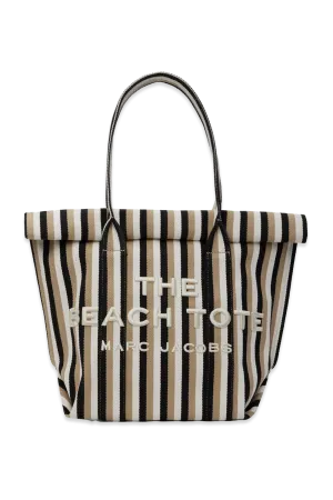 Taupe & Black 'The Striped Jacquard Beach' Tote