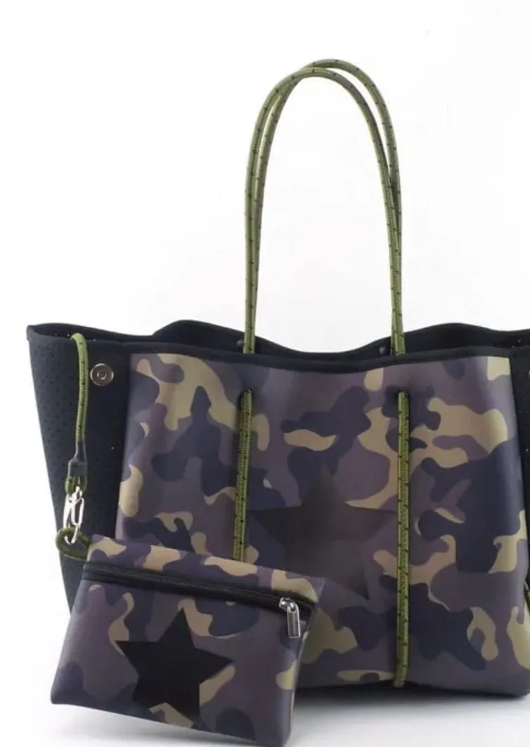 The Everything Bag - Camo Black Star