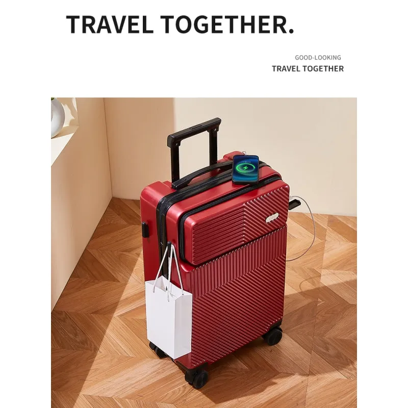 Travel Multi-Gear Luggage with Front Open Design 22"