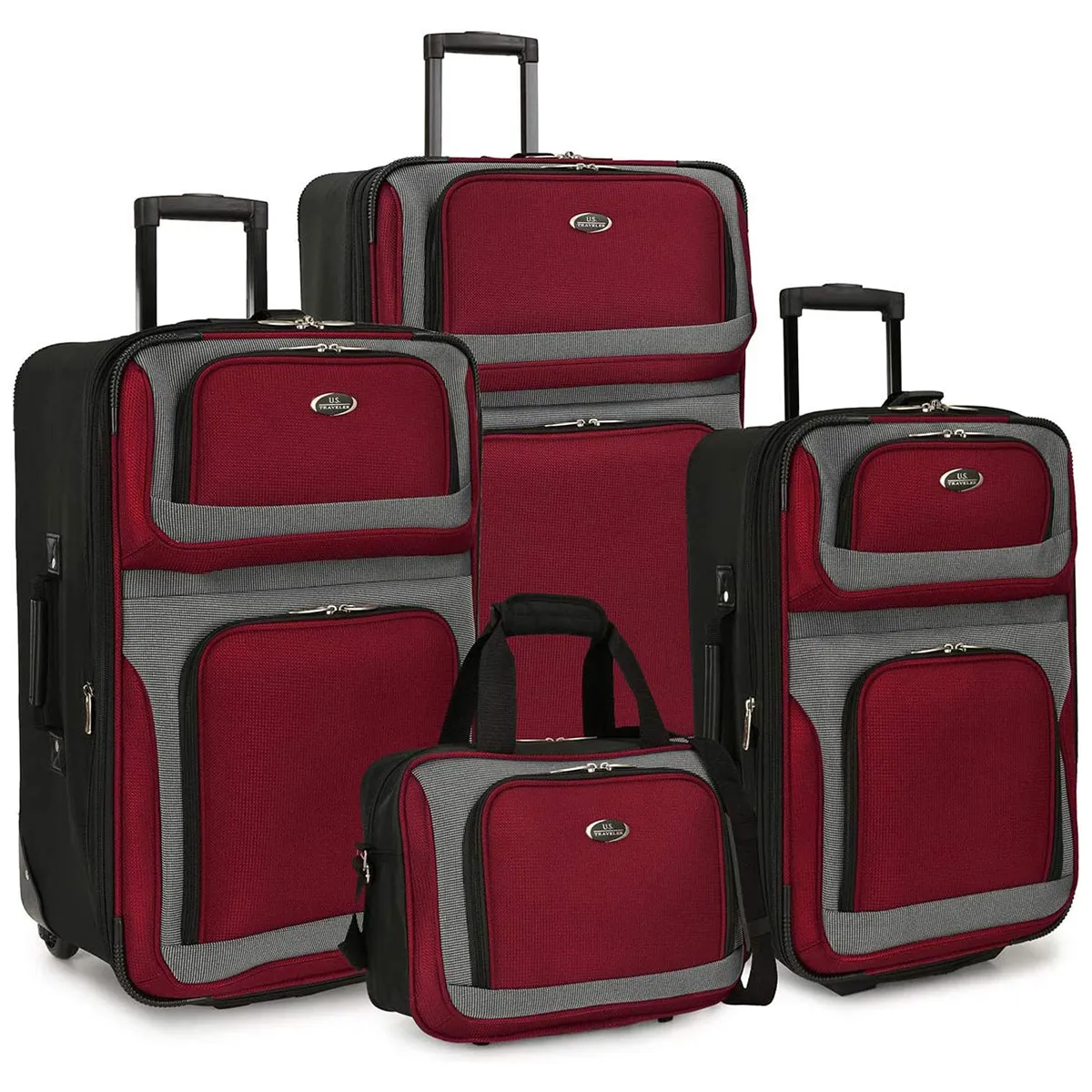 U.S. Traveler New Yorker Lightweight Expandable Rolling Luggage, 4-Piece Set